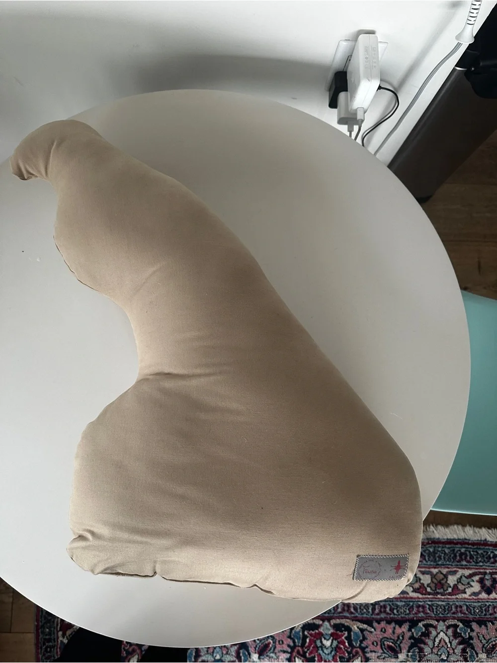 Decorative Falcon Pillow in Beige and Brown